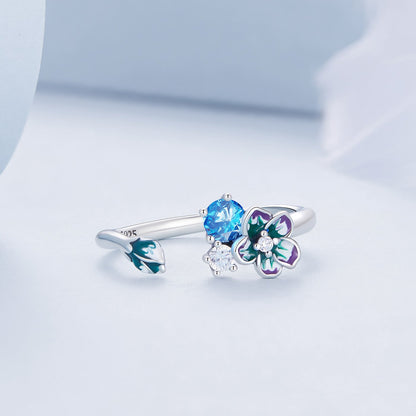 Colgante de plata de ley 925 con esmalte y circonita cúbica para mujer