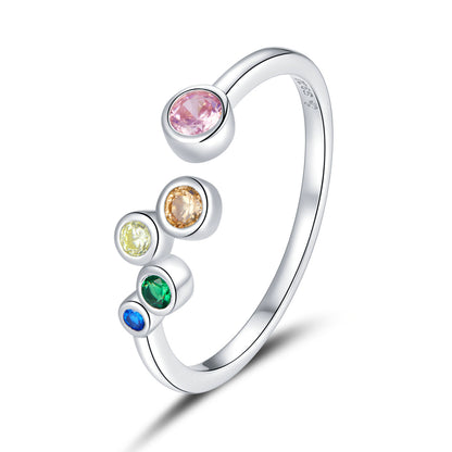 Anillo de plata de ley 925 con pavé de circonitas cúbicas
