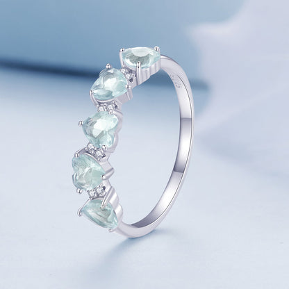 Anillo de plata de ley 925 con pavé de circonitas de 4,5 mm, talla 7, para mujer
