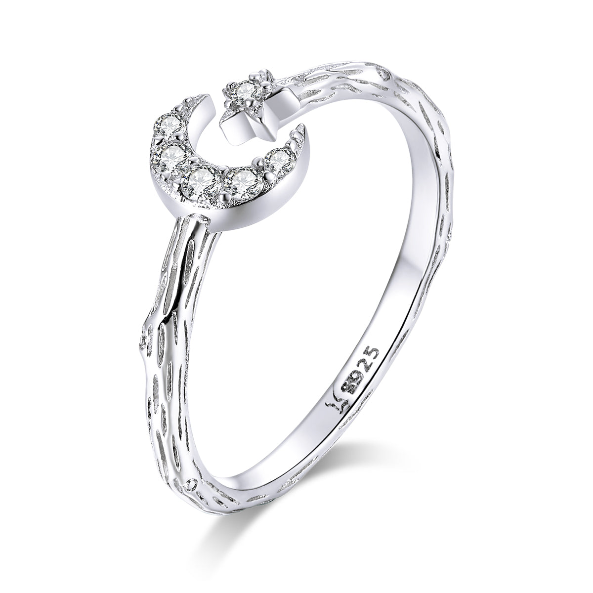 Anillo personalizado de plata de ley 925 con pavé y circonitas