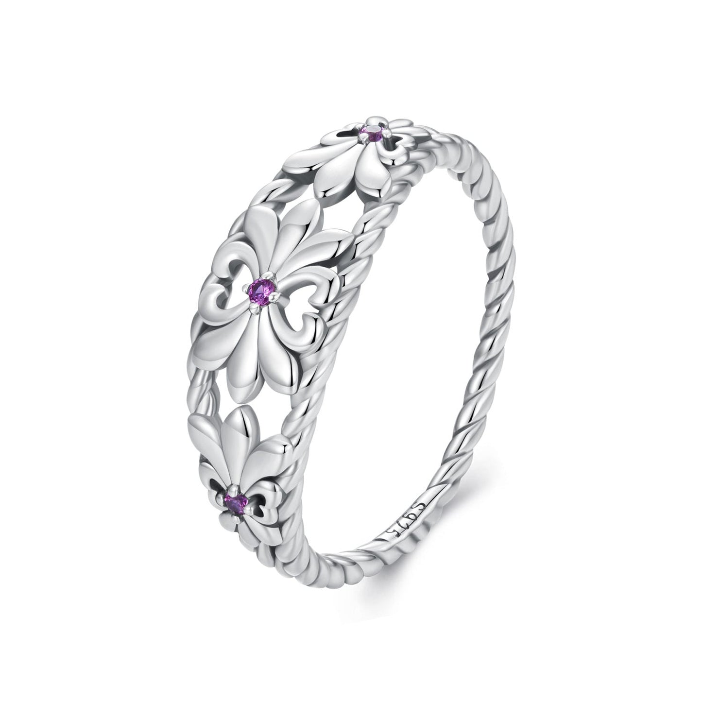 Anillo de plata de ley 925 oxidada con circonita cúbica de 1,3 mm engastada en pavé, talla 6.0, para mujer