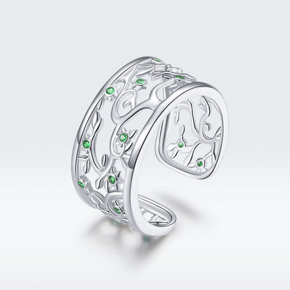 Anillo de plata de ley 925 con pavé de circonitas cúbicas