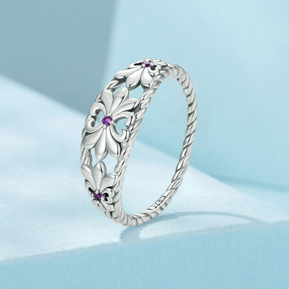 Anillo de plata de ley 925 oxidada con circonita cúbica de 1,3 mm engastada en pavé, talla 6.0, para mujer