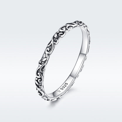 Anillo de plata de ley 925, talla 6.0 para mujer