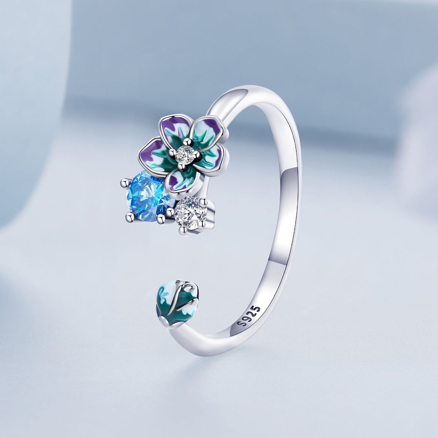 Colgante de plata de ley 925 con esmalte y circonita cúbica para mujer