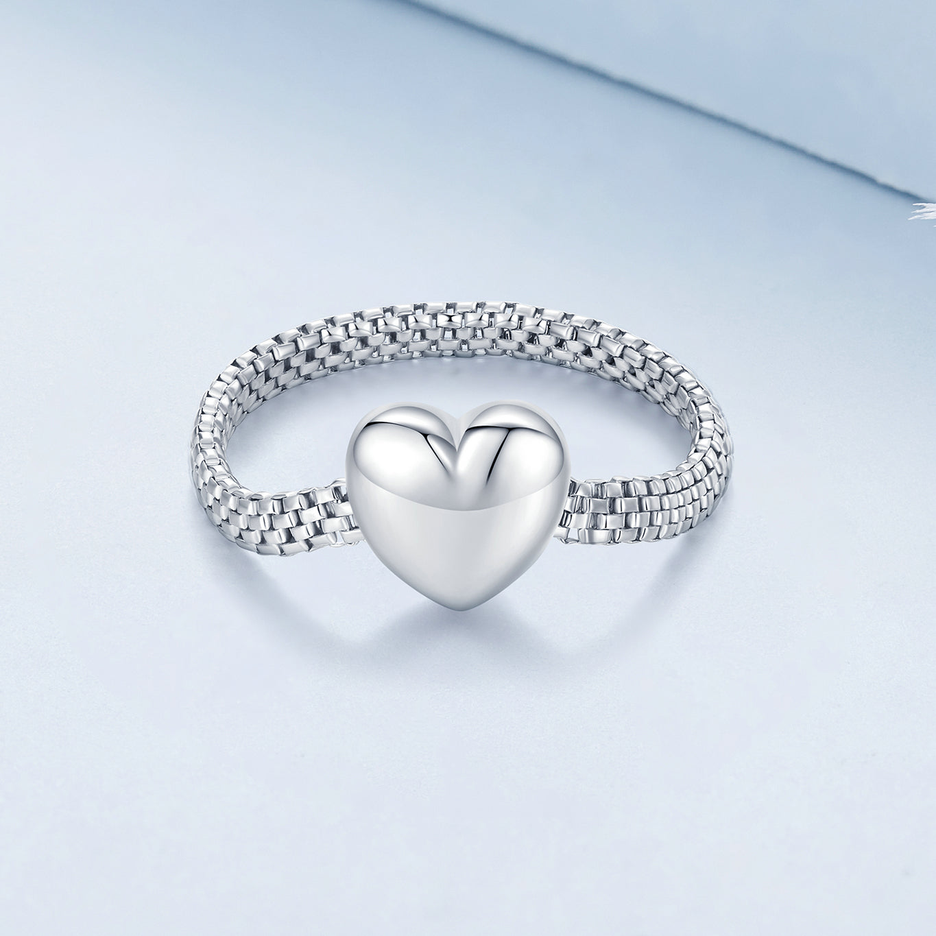 Anillo de 2,5 mm de ancho de plata de ley 925 para mujer