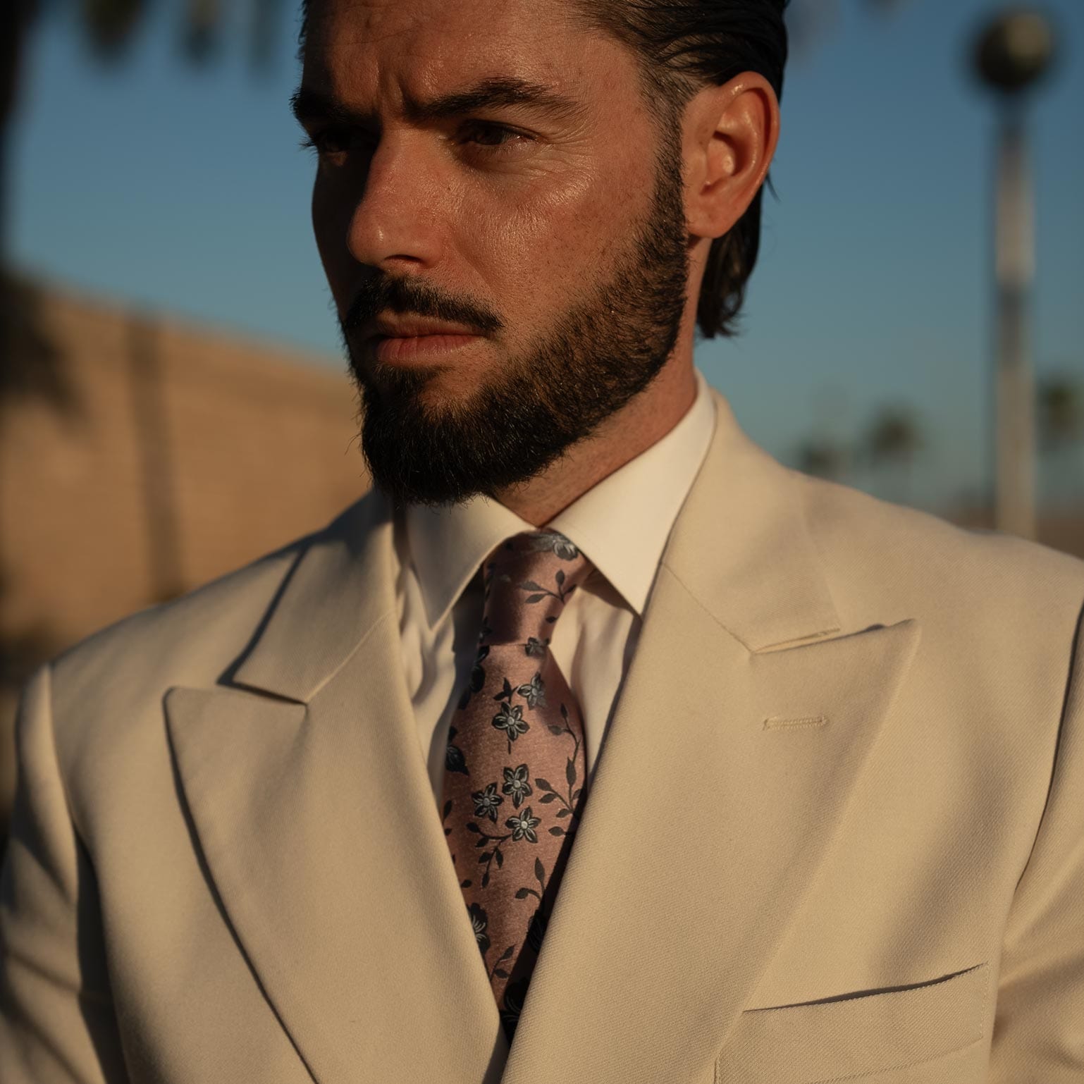Silvio - Silk Jacquard Tie - Dusty Rose - My Men's Shop