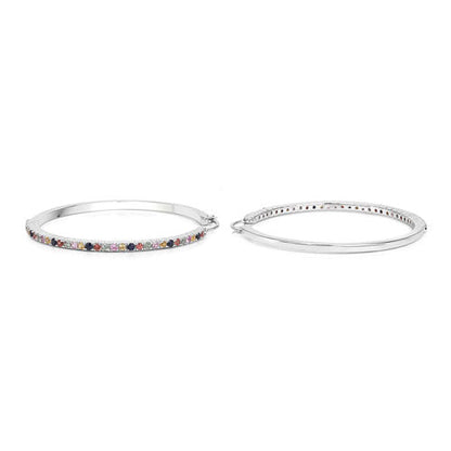 Pendientes de Plata de Ley 925 con Zafiros Multicolor Auténticos de 2,24 Quilates