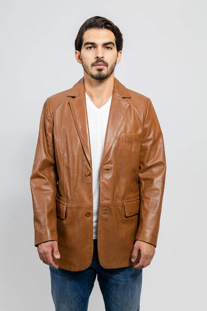 Esquire - Fashion Leather Jacket (Whiskey) - My Men's Shop