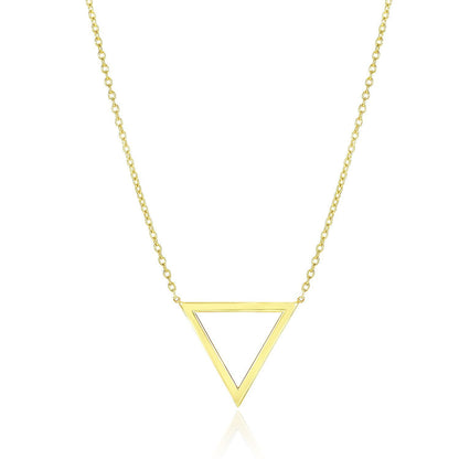 Collar de cadena con símbolo Delta de oro amarillo de 14k