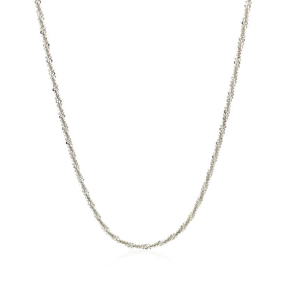 Cadena ajustable de plata de ley de 1,5 mm con brillo
