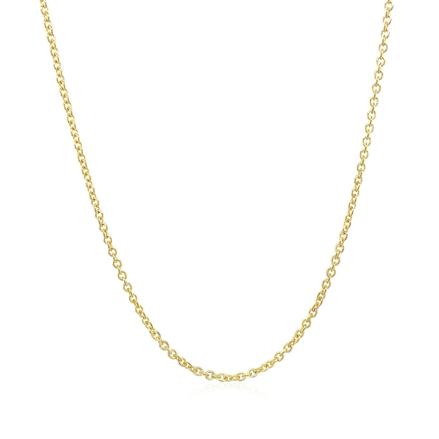 Cadena de eslabones tipo cable Forsantina Lite de oro amarillo de 14k y 1.5mm