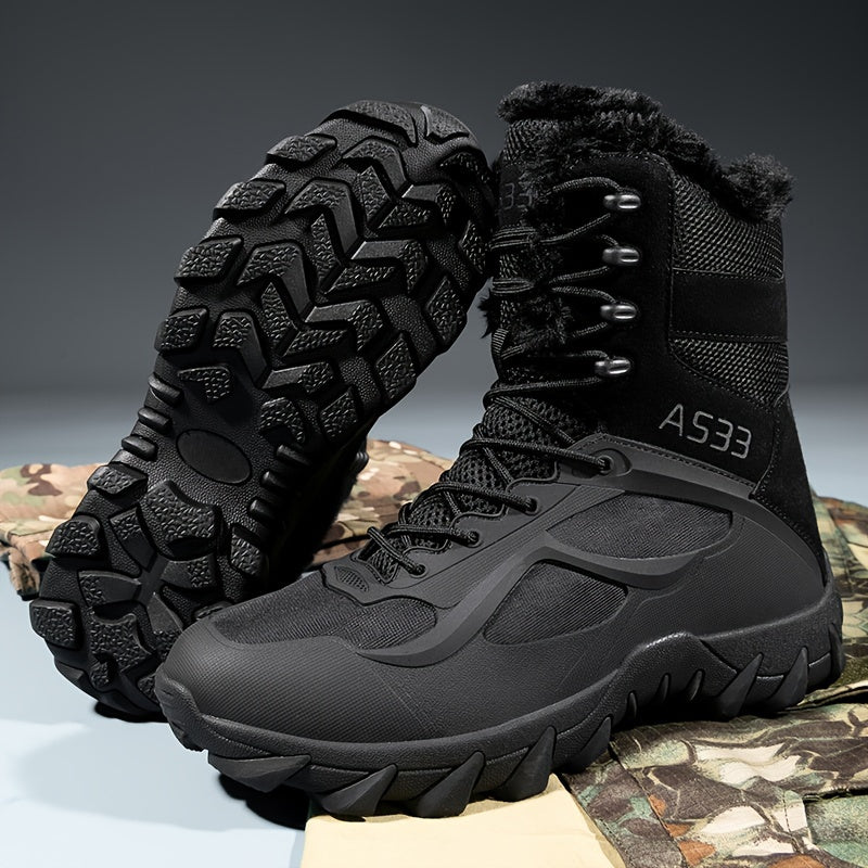 Mens Tactical Snow Boots for Outdoor Winter Adventures - My Men's Shop