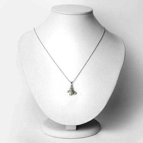 Colgante de plata de ley .925 con peridoto genuino de 0.64 quilates