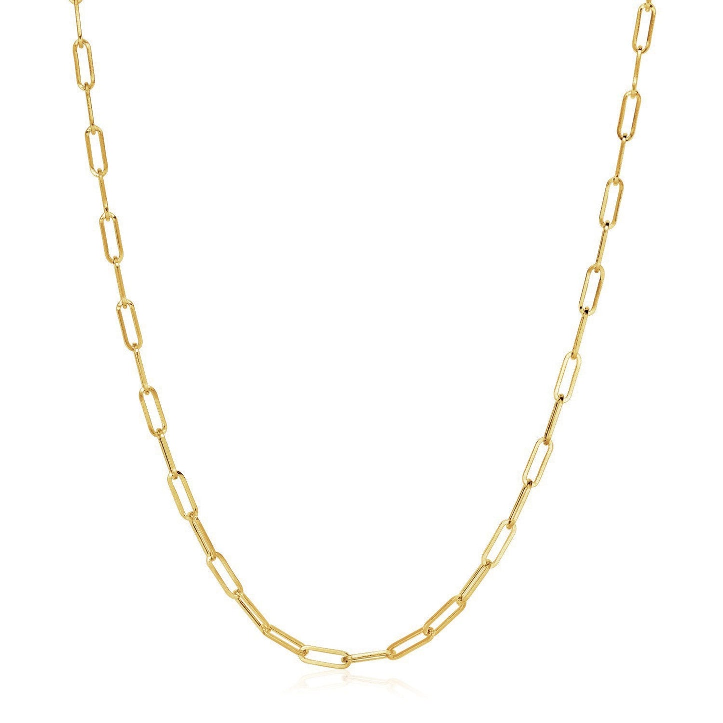 Cadena de eslabones de oro amarillo de 14 quilates (3,3 mm)
