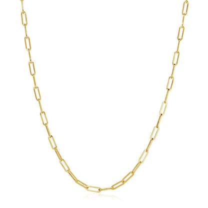 Cadena de eslabones de oro amarillo de 14 quilates (3,3 mm)