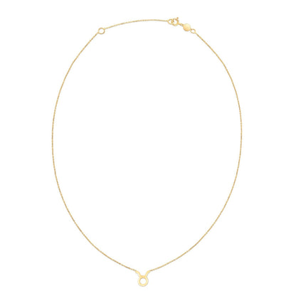 Collar Tauro de oro amarillo de 14 quilates
