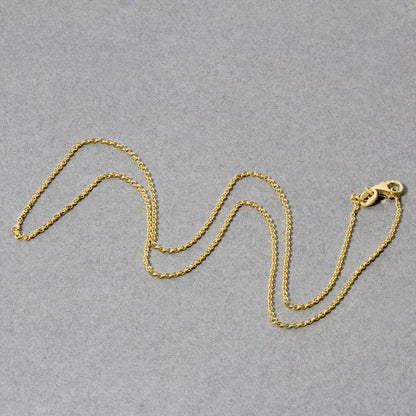 Cadena de Eslabones Redondos de Oro Amarillo de 14k de 1.2mm