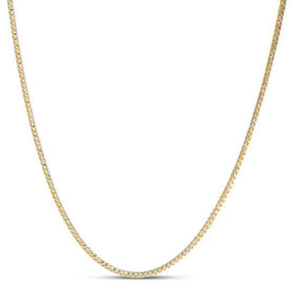 Cadena de oro amarillo de 14 quilates, eslabón Franco, pavé redondo (2.30 mm)