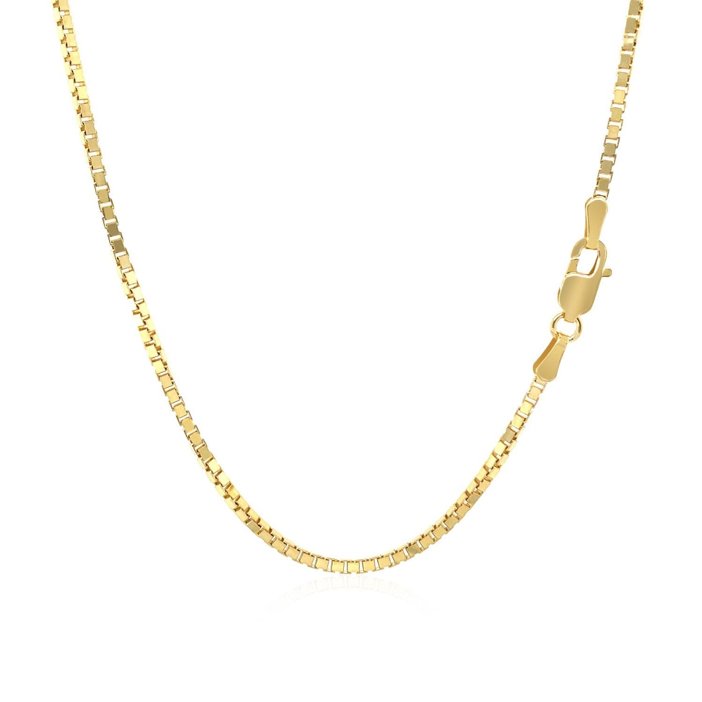 Cadena clásica de oro amarillo de 14k de 1,4 mm