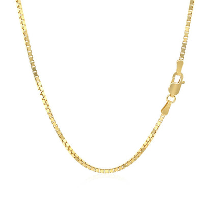Cadena clásica de oro amarillo de 14k de 1,4 mm