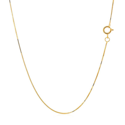 Cadena Clásica de Oro Amarillo de 14k, 0.45mm