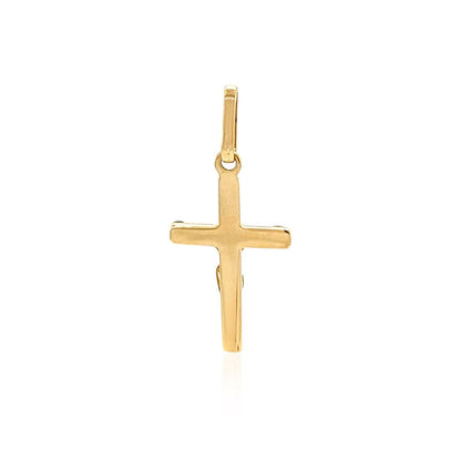Colgante con motivo de crucifijo en oro de 14k bicolor