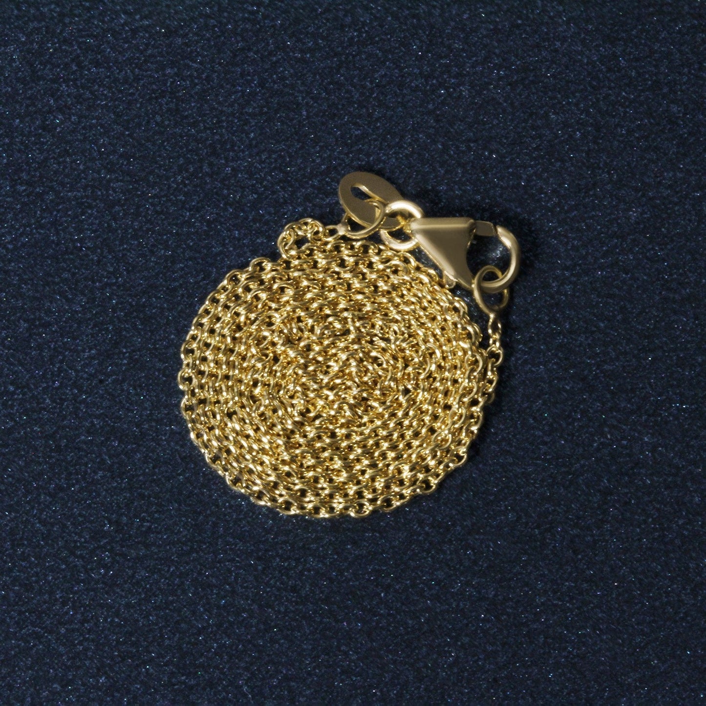 Cadena de Eslabones Redondos de Oro Amarillo de 14k de 1.2mm