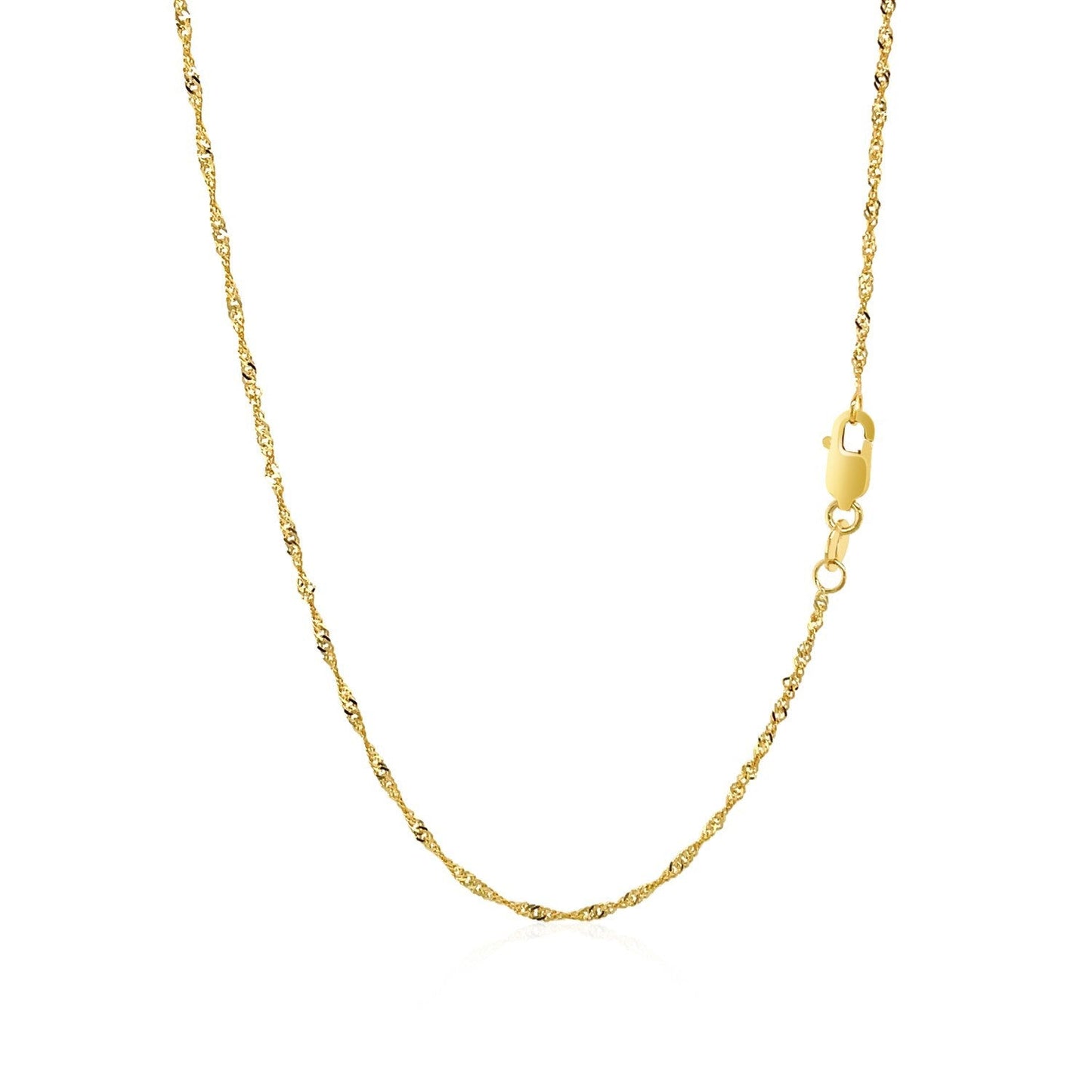 Cadena Singapur de oro amarillo de 14k y 1.5mm