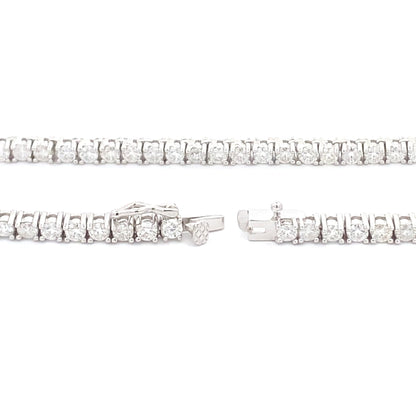 Collar tenis de moissanita de 6,85 qt en plata de ley