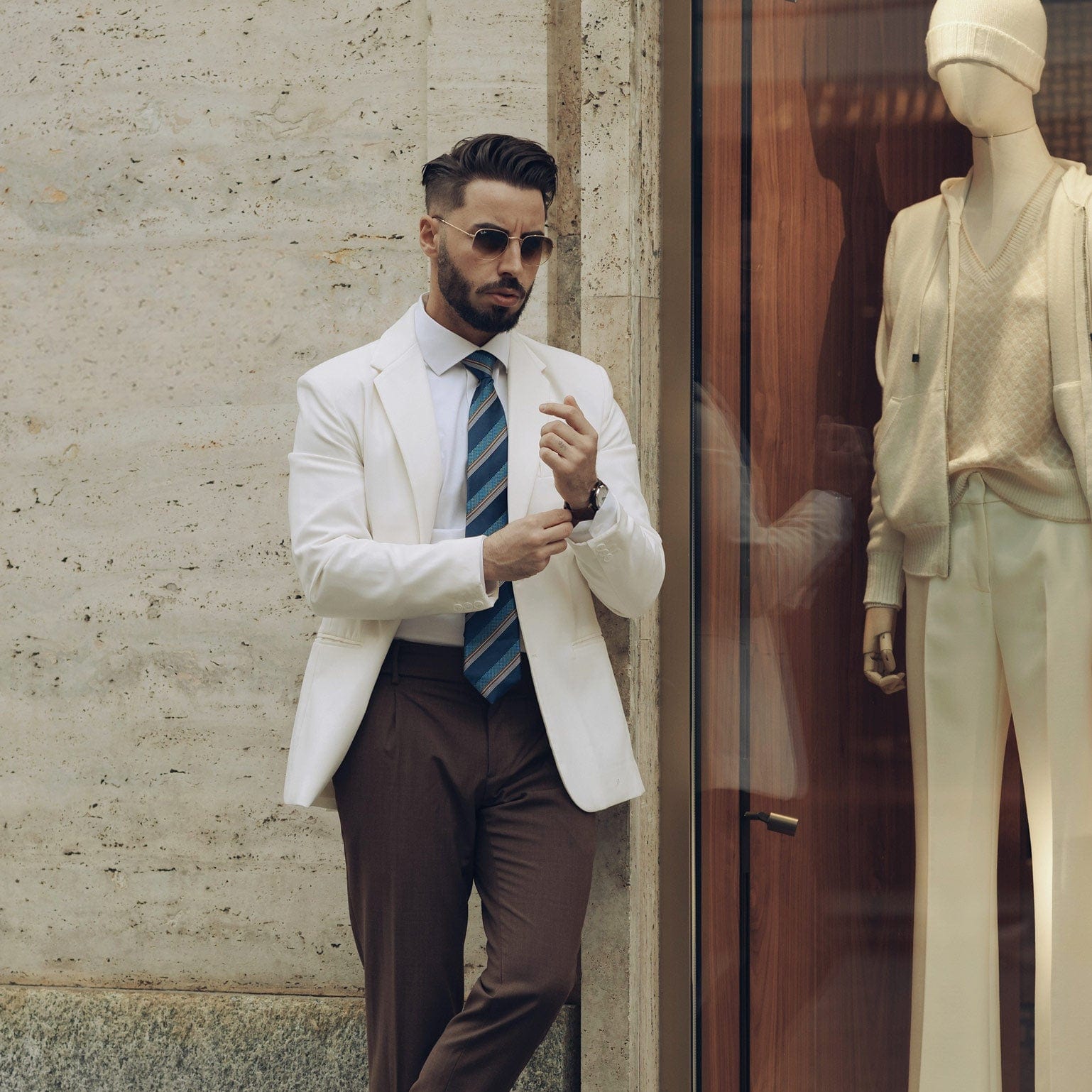 Corso - Silk Jacquard Tie - Petrol Blue - My Men's Shop