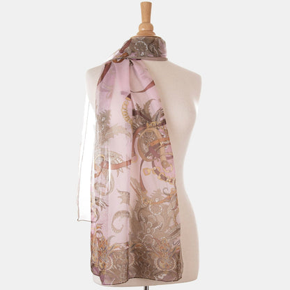 Alessandra - Long Silk Scarf - Cameo Pink
