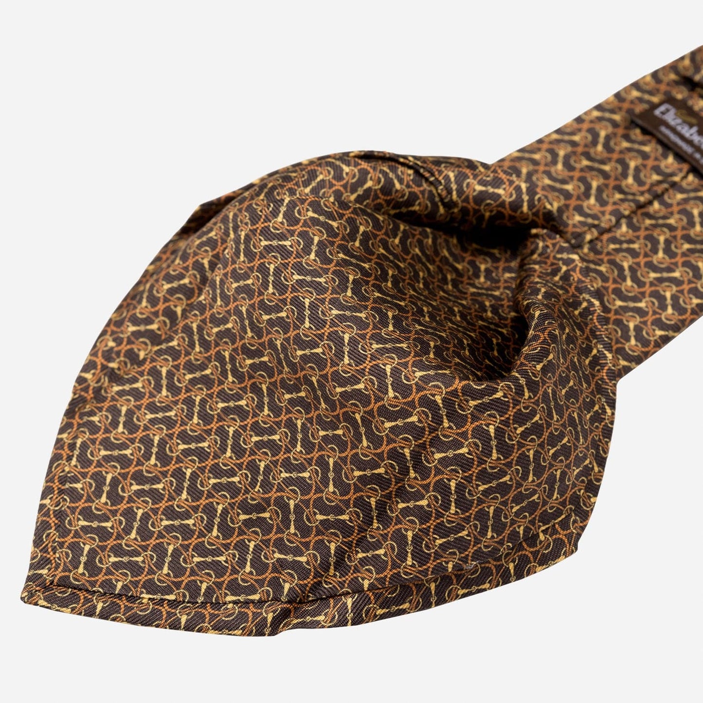 Palio - Printed Silk Tie - Brown - My Men's Shop