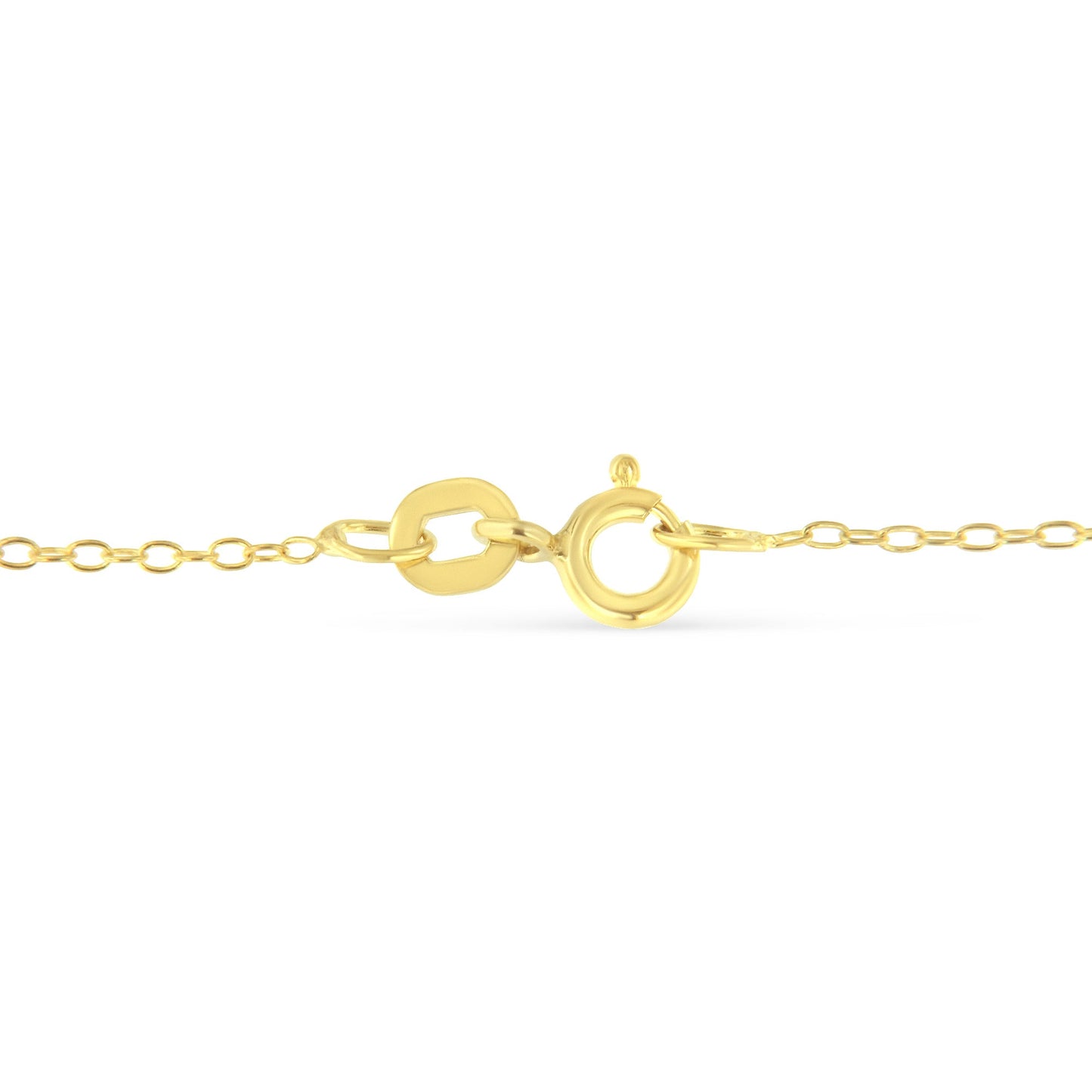 Collar de plata de ley chapado en oro amarillo con diamantes (1/2 cttw, color K-L, claridad I2-I3)
