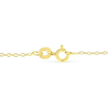 Collar de plata de ley chapado en oro amarillo con diamantes (1/2 cttw, color K-L, claridad I2-I3)