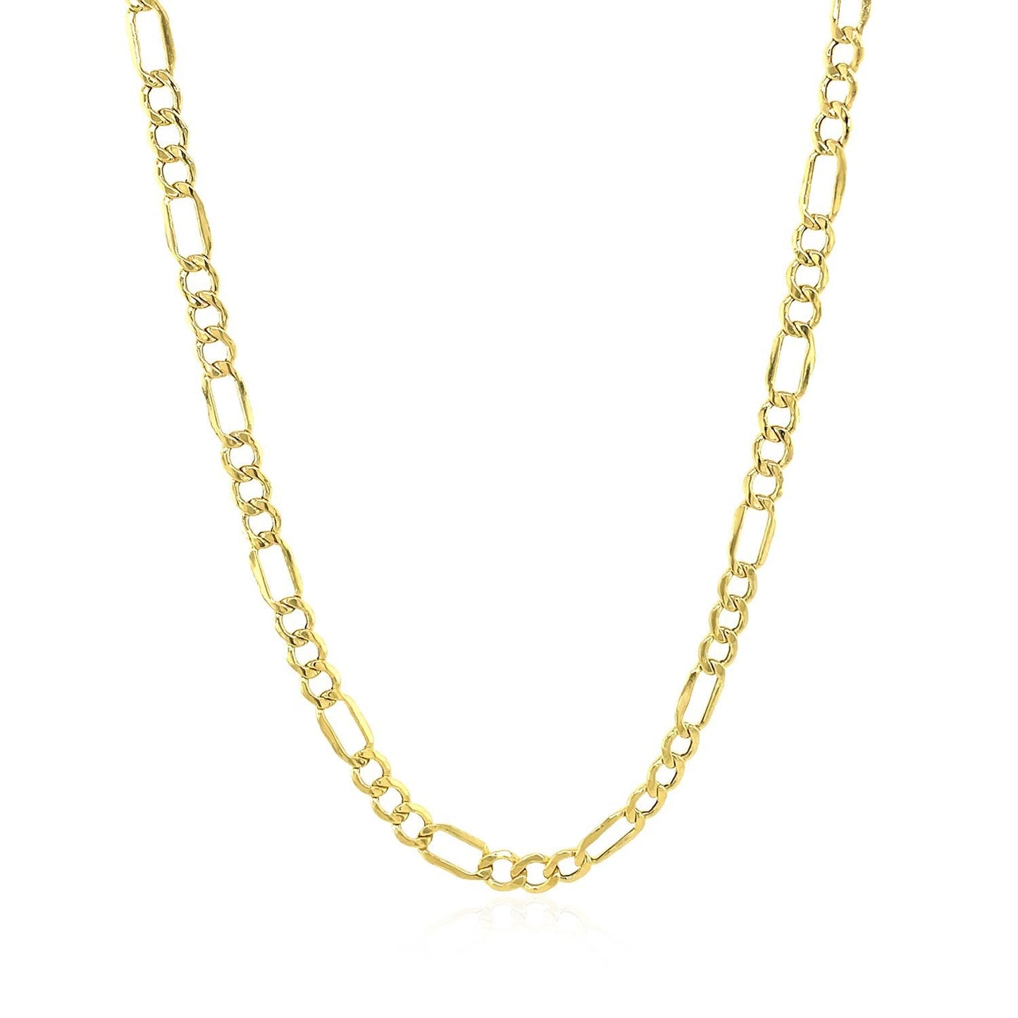 Cadena Figaro Lite de oro amarillo de 10k de 2.8mm