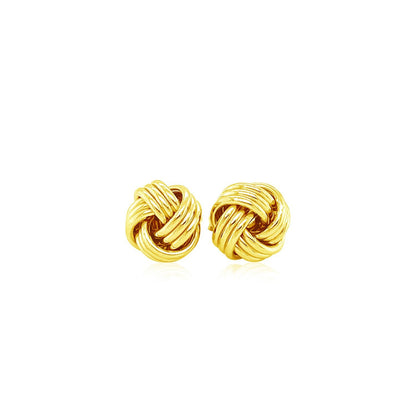 Pendientes de Nudo de Amor en Oro Amarillo de 14k