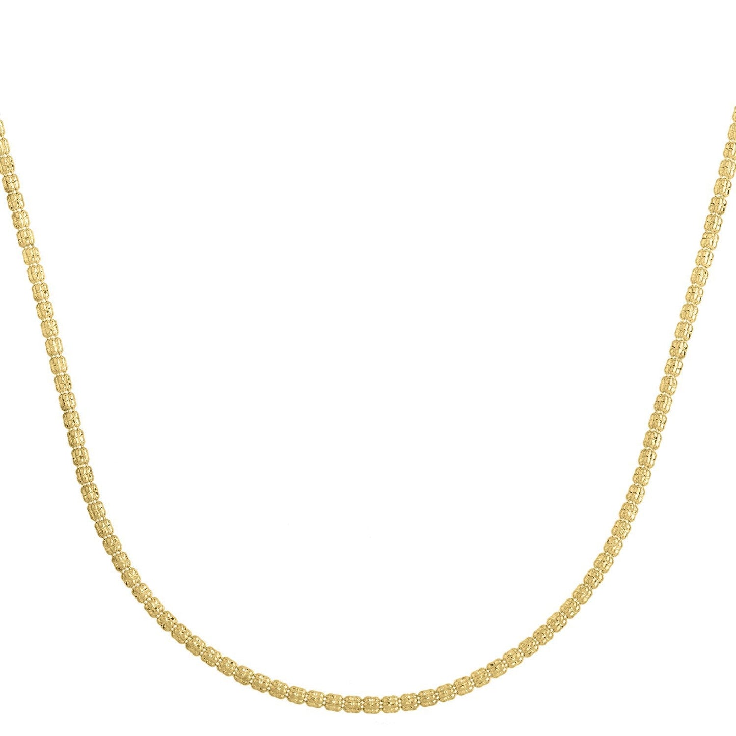 Cadena tipo "Ice Barrel" en oro amarillo de 14k (2.70 mm)
