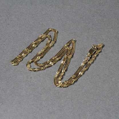Cadena Singapur de oro amarillo de 14k y 2.1mm