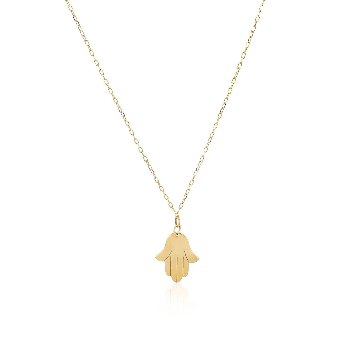 Collar de mano de Fátima en oro amarillo de 14 quilates