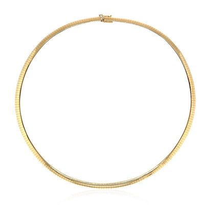 Cadena de oro amarillo de 14k estilo Omega clásico (6 mm)