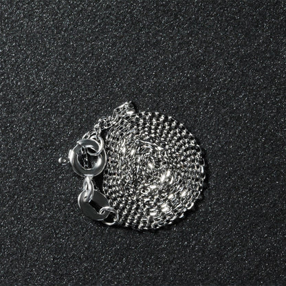 Cadena de Eslabones de Cable con Corte de Diamante de Oro Blanco de 14k 0.8mm