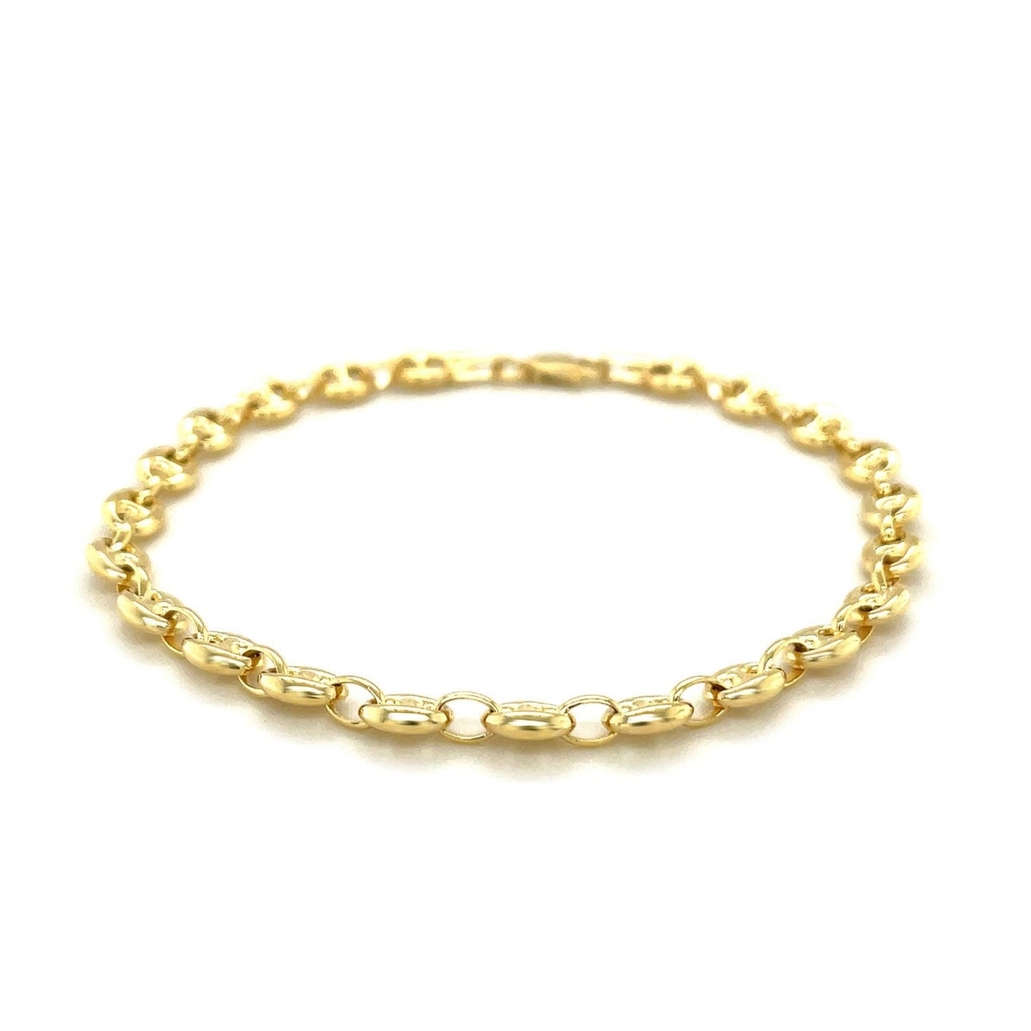 Pulsera eslabones mariner inflados 4.7mm Oro Amarillo 14k