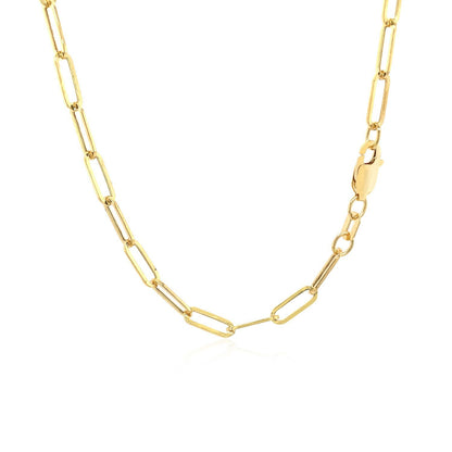 Cadena de eslabones de oro amarillo de 14 quilates (3,3 mm)