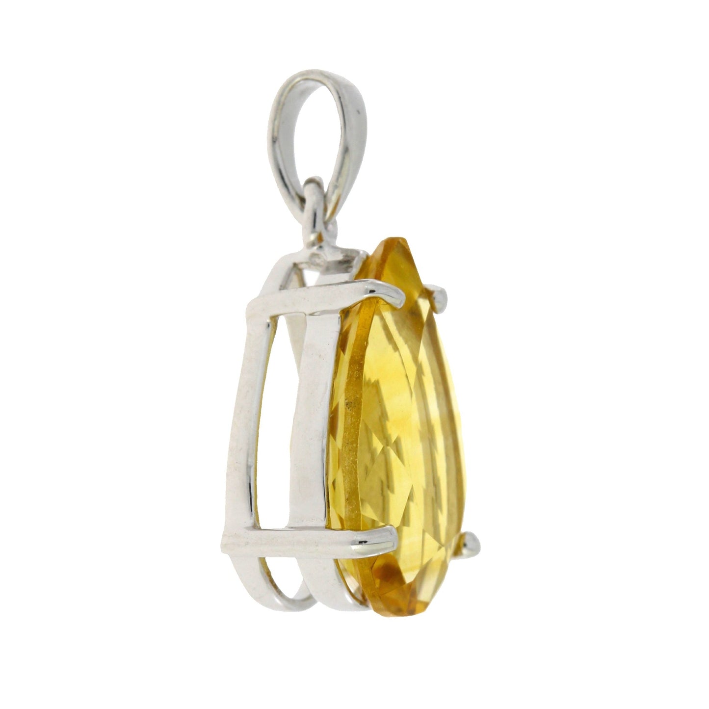 Colgantes de citrino de 3,80 ct de plata de ley