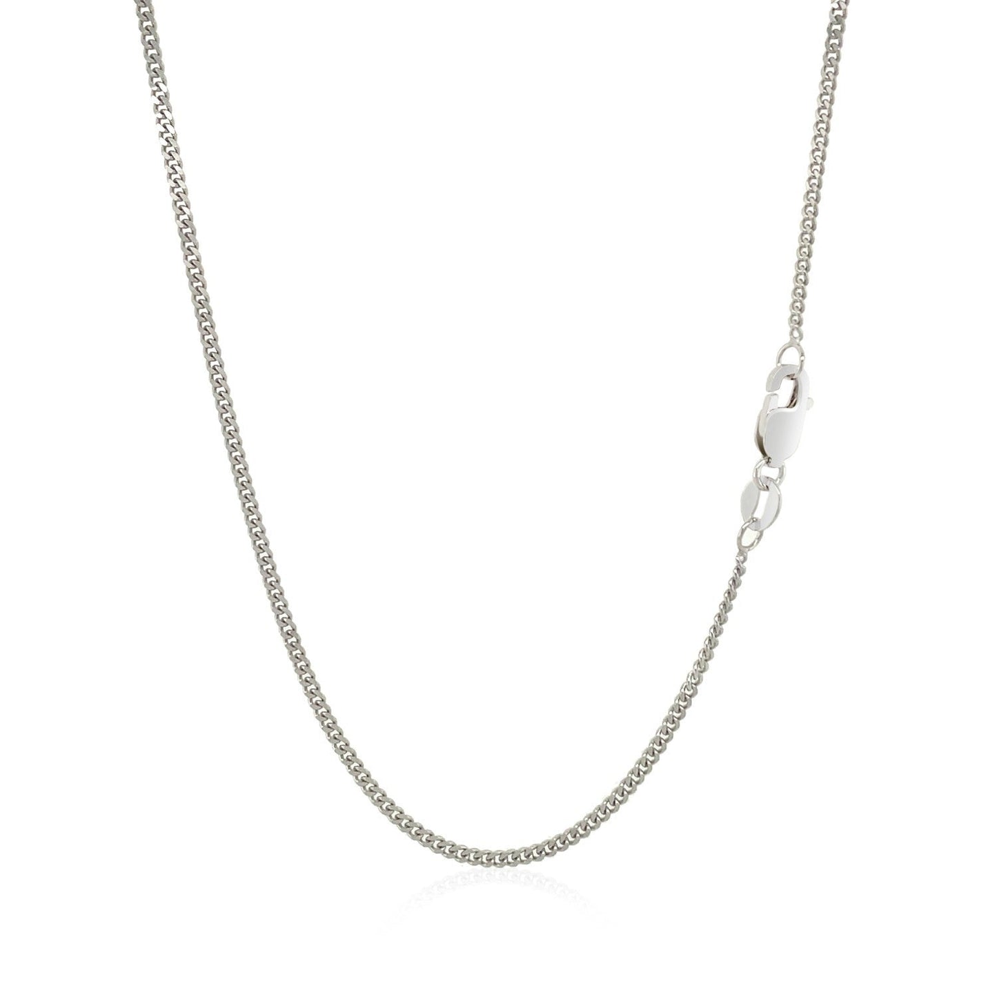 Cadena Gourmette de Oro Blanco de 10k y 1,5mm