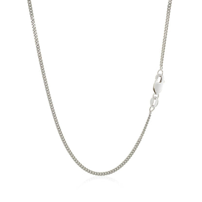 Cadena Gourmette de Oro Blanco de 10k y 1,5mm