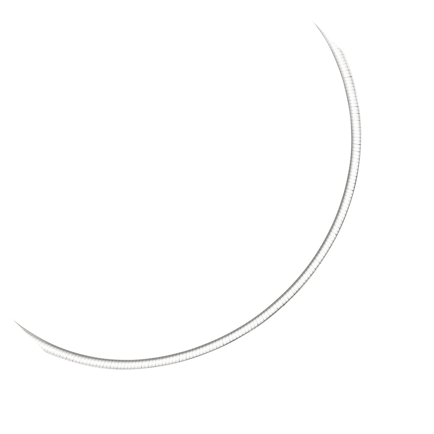 Collar Omega Reversible de Oro de Dos Tonos de 3.0 mm y 14k
