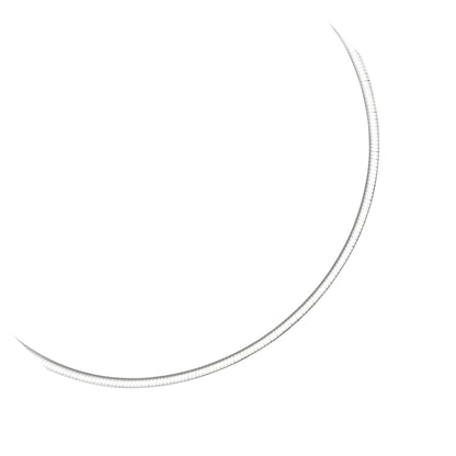 Collar Omega Reversible de Oro de Dos Tonos de 3.0 mm y 14k