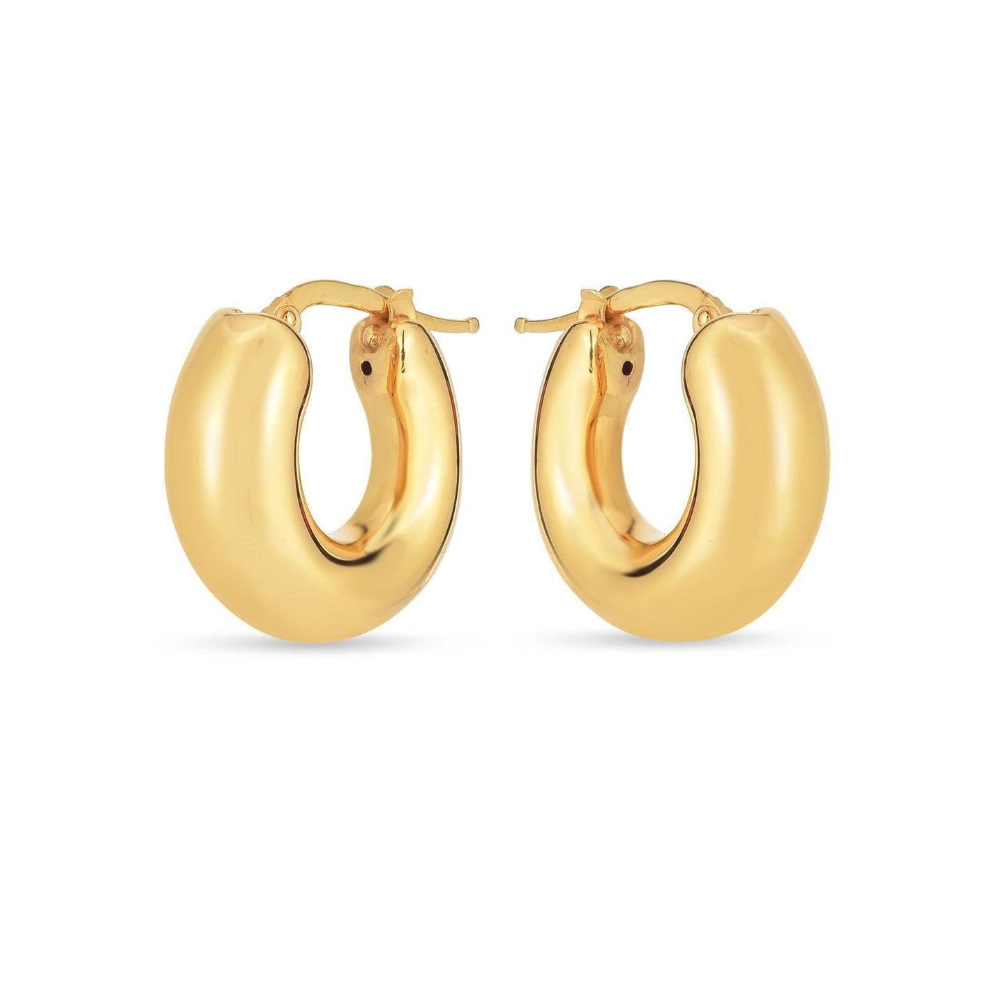 Aretes pequeños de oro amarillo de 14k